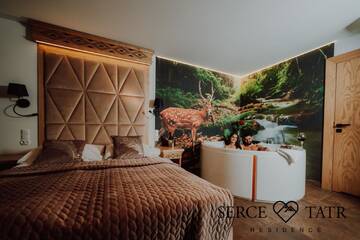 Двухместный номер Делюкс с 1 кроватью и гидромассажной ванной в  Serce Tatr Residence Zakopane - blisko Krupówek